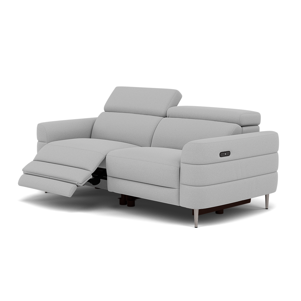 Hoy 3 Seater Recliner Sofa - 3 Str W/ 2 Power Recliner W/ 2 Power Headrest Fabric - Power with Power Headrest & USB — CU9102-5-UK Oxford Silver, gallery image 3