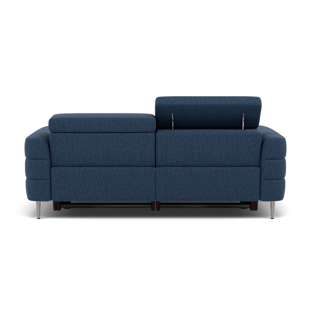 Hoy 3 Seater Recliner Sofa - 3 Str W/ 2 Power Recliner W/ 2 Power Headrest Fabric - Power with Power Headrest & USB — KB-1290-UK Amigo Navy, gallery image 2
