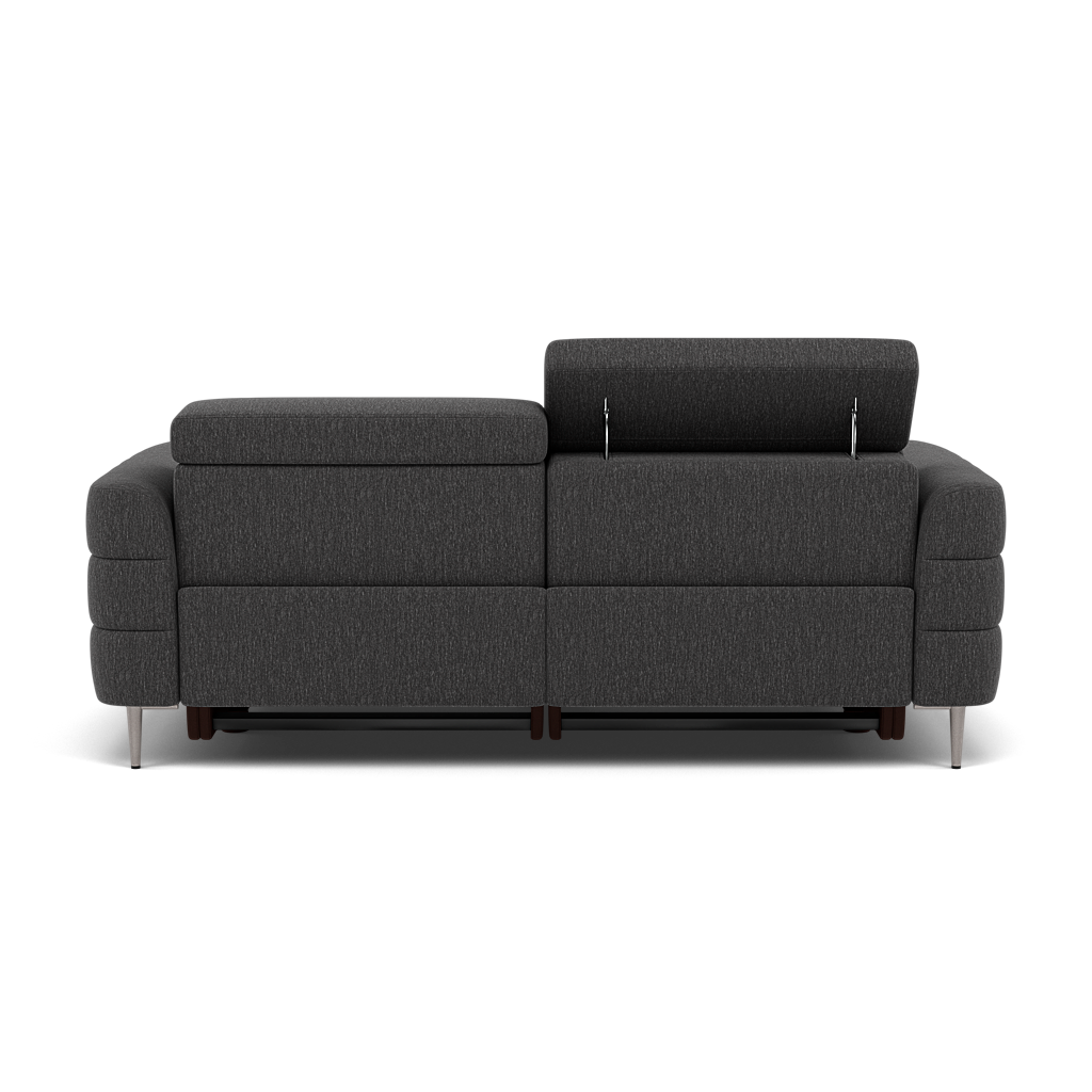 Hoy 3 Seater Recliner Sofa - 3 Str W/ 2 Power Recliner W/ 2 Power Headrest Fabric - Power with Power Headrest & USB — KB-1295-UK Amigo Coal, gallery image 2
