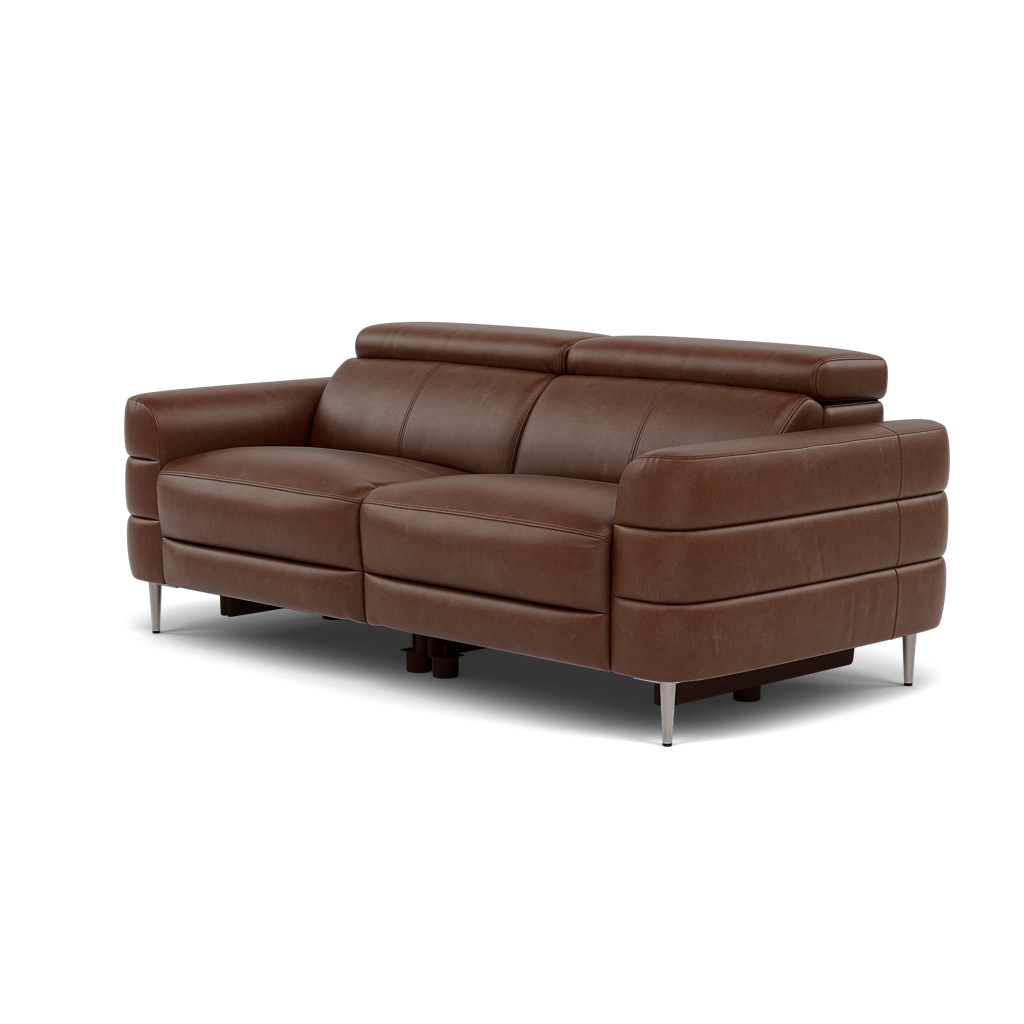 Hoy 3 Seater Sofa - 3 Str Static W/Manual Headrest Cat M — M1595 Monaco Coffee, gallery image 3
