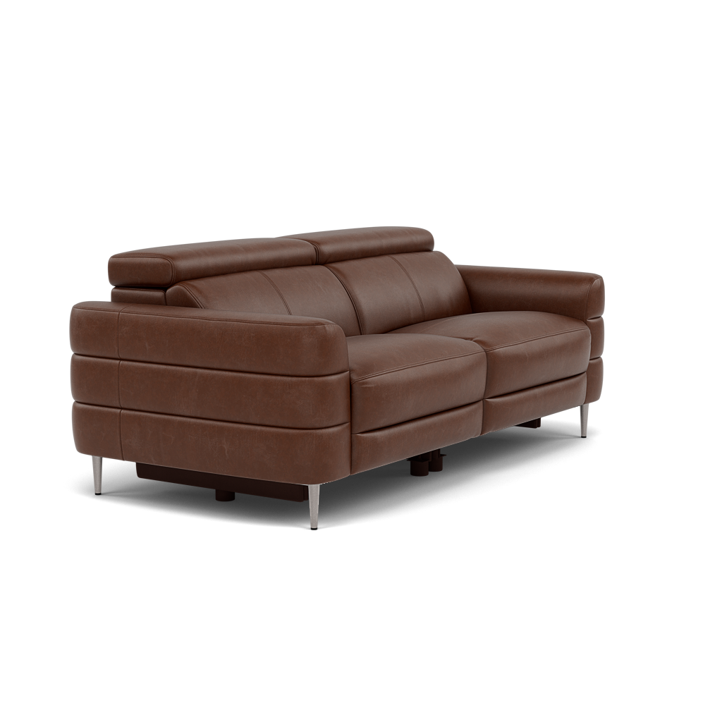Hoy 3 Seater Sofa - 3 Str Static W/Manual Headrest Cat M — M1595 Monaco Coffee, gallery image 1