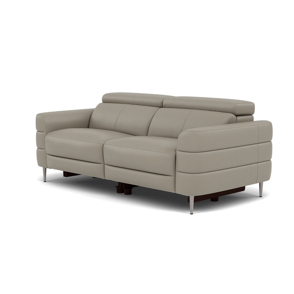 Hoy 3 Seater Sofa - 3 Str Static W/Manual Headrest Cat M — M5653 Melbourne Light Grey, gallery image 3