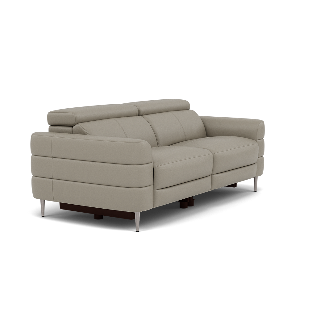 Hoy 3 Seater Sofa - 3 Str Static W/Manual Headrest Cat M — M5653 Melbourne Light Grey, gallery image 1