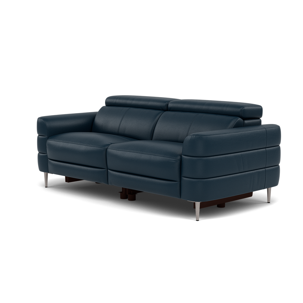 Hoy 3 Seater Sofa - 3 Str Static W/Manual Headrest Cat M — M5661 Melbourne Navy Blue, gallery image 3
