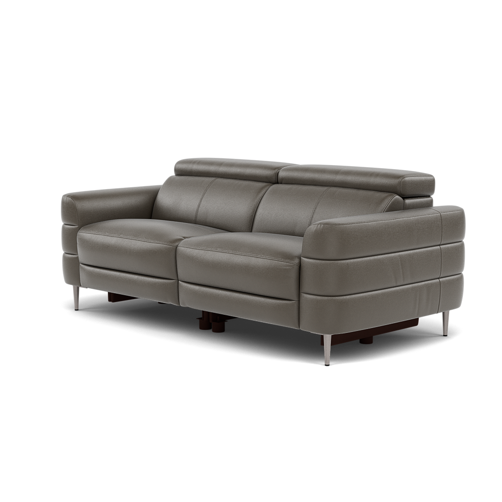 Hoy 3 Seater Sofa - 3 Str Static W/Manual Headrest Cat NL/O — NL5101 New York Anthkacite Grey, gallery image 3