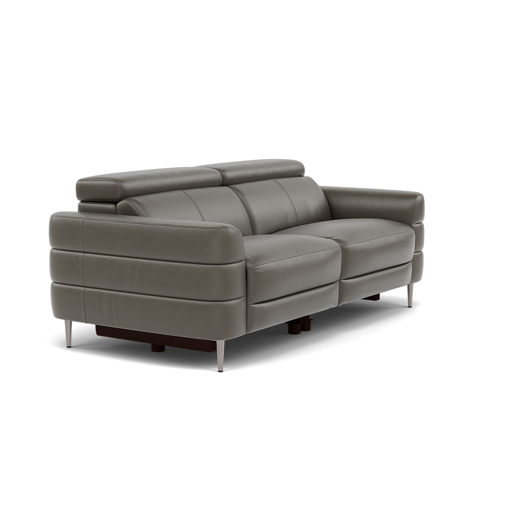 Hoy 3 Seater Sofa - 3 Str Static W/Manual Headrest Cat NL/O — NL5101 New York Anthkacite Grey, gallery image 1