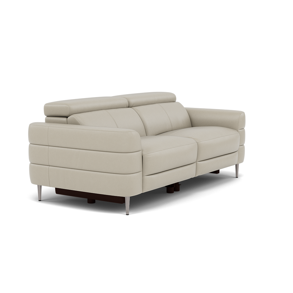 Hoy 3 Seater Sofa - 3 Str Static W/Manual Headrest Cat NL/O — NL5115 New York Light Grey, gallery image 1