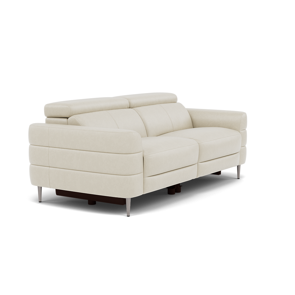 Hoy 3 Seater Sofa - 3 Str Static W/Manual Headrest Cat NL/O — O7015 Oslo Light Grey, gallery image 1