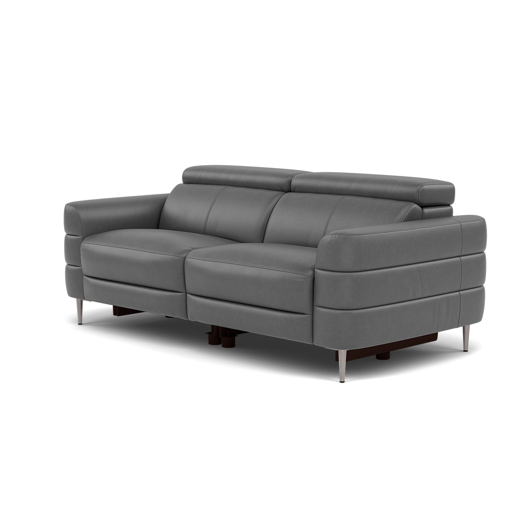 Hoy 3 Seater Sofa - 3 Str Static W/Manual Headrest Cat NL/O — O7300 Orlando Dark Grey, gallery image 3