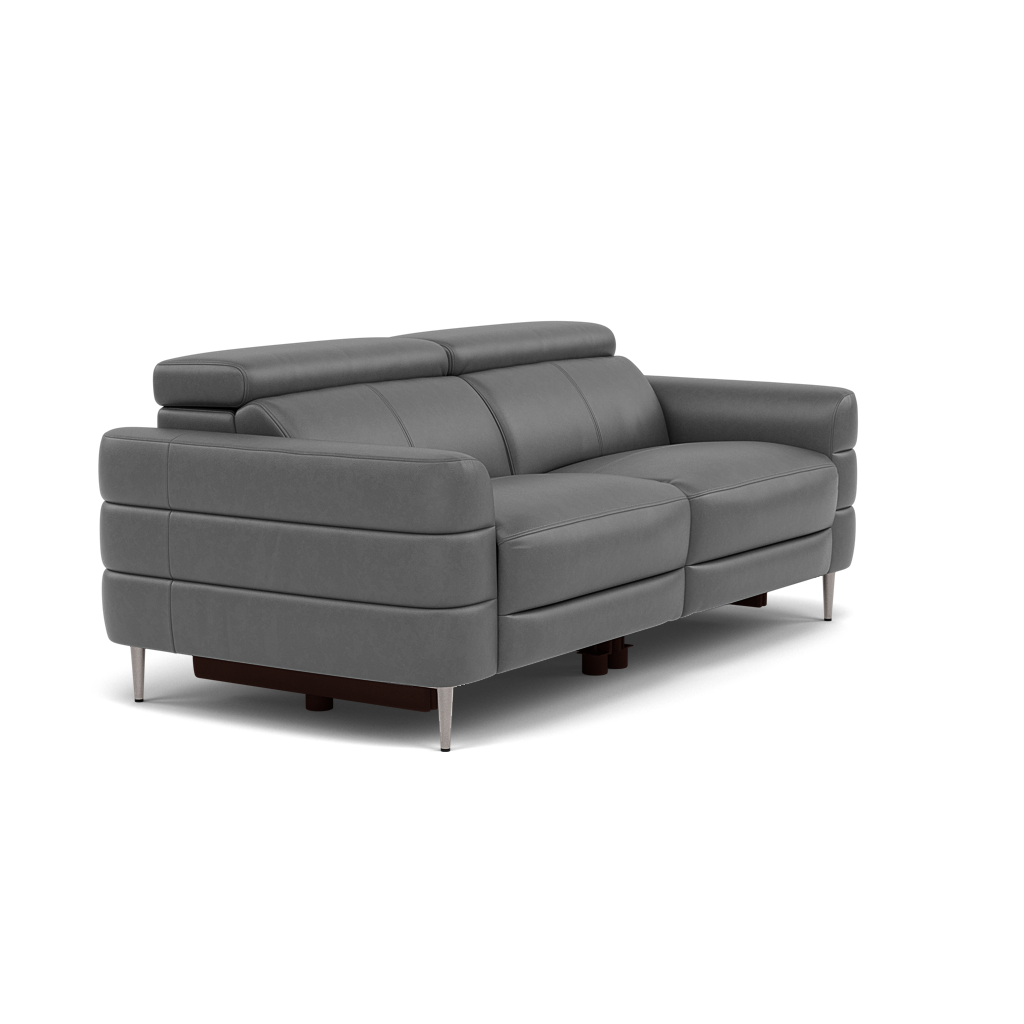 Hoy 3 Seater Sofa - 3 Str Static W/Manual Headrest Cat NL/O — O7300 Orlando Dark Grey, gallery image 1