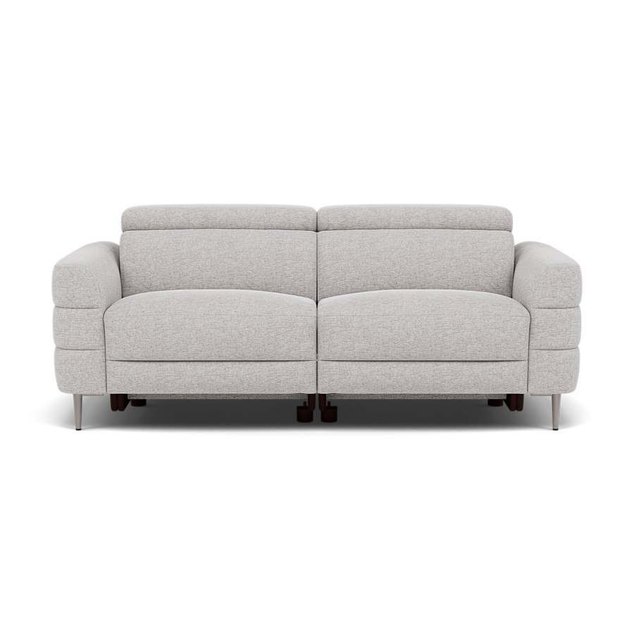 Hoy 3 Seater Sofa - 3 Str Static W/Manual Headrest Fabric Sterling Home KB-1280-UK Darwin Silver 1