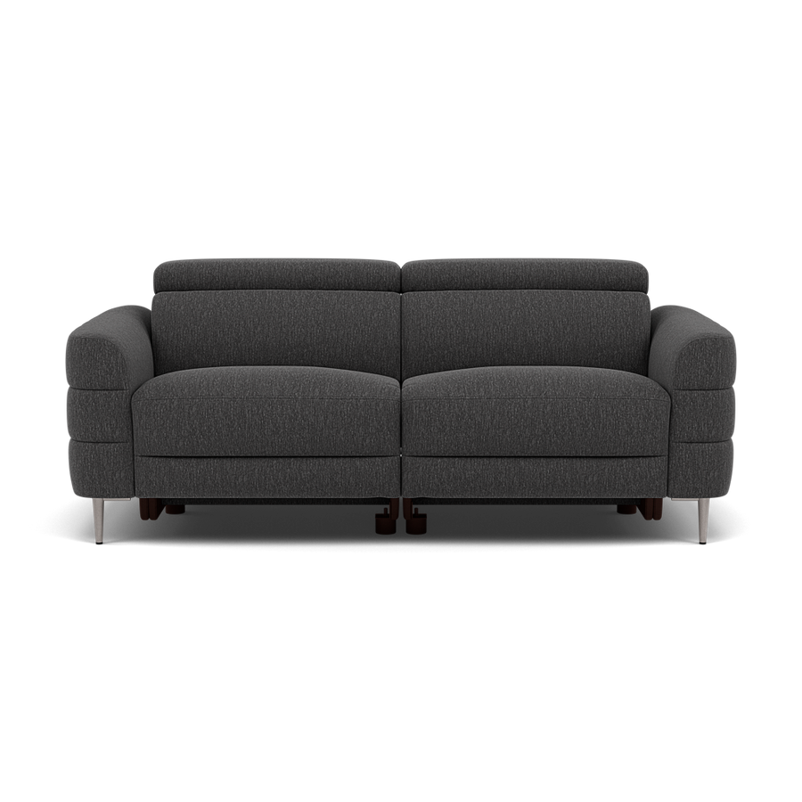 Hoy 3 Seater Sofa - 3 Str Static W/Manual Headrest Fabric 3 Seater Sofas Sterling Home 7 KB-1295-UK Amigo Coal