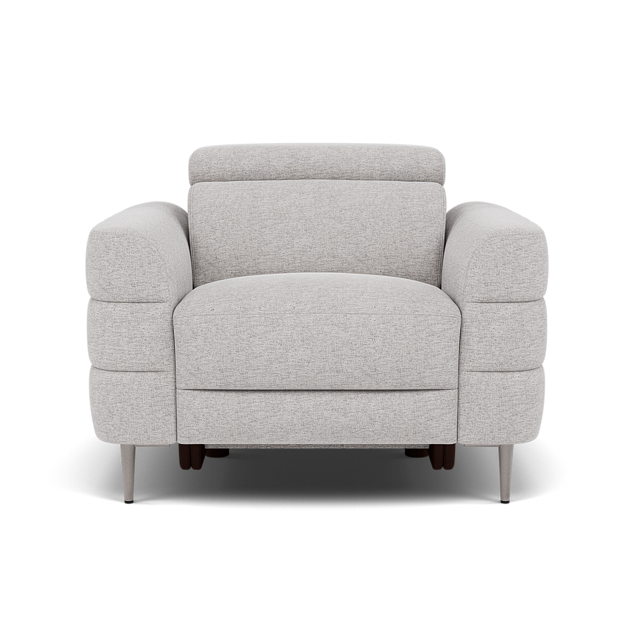 Hoy Armchair - Chair Static W/Manual Headrest Fabric Sterling Home KB-1280-UK Darwin Silver 1