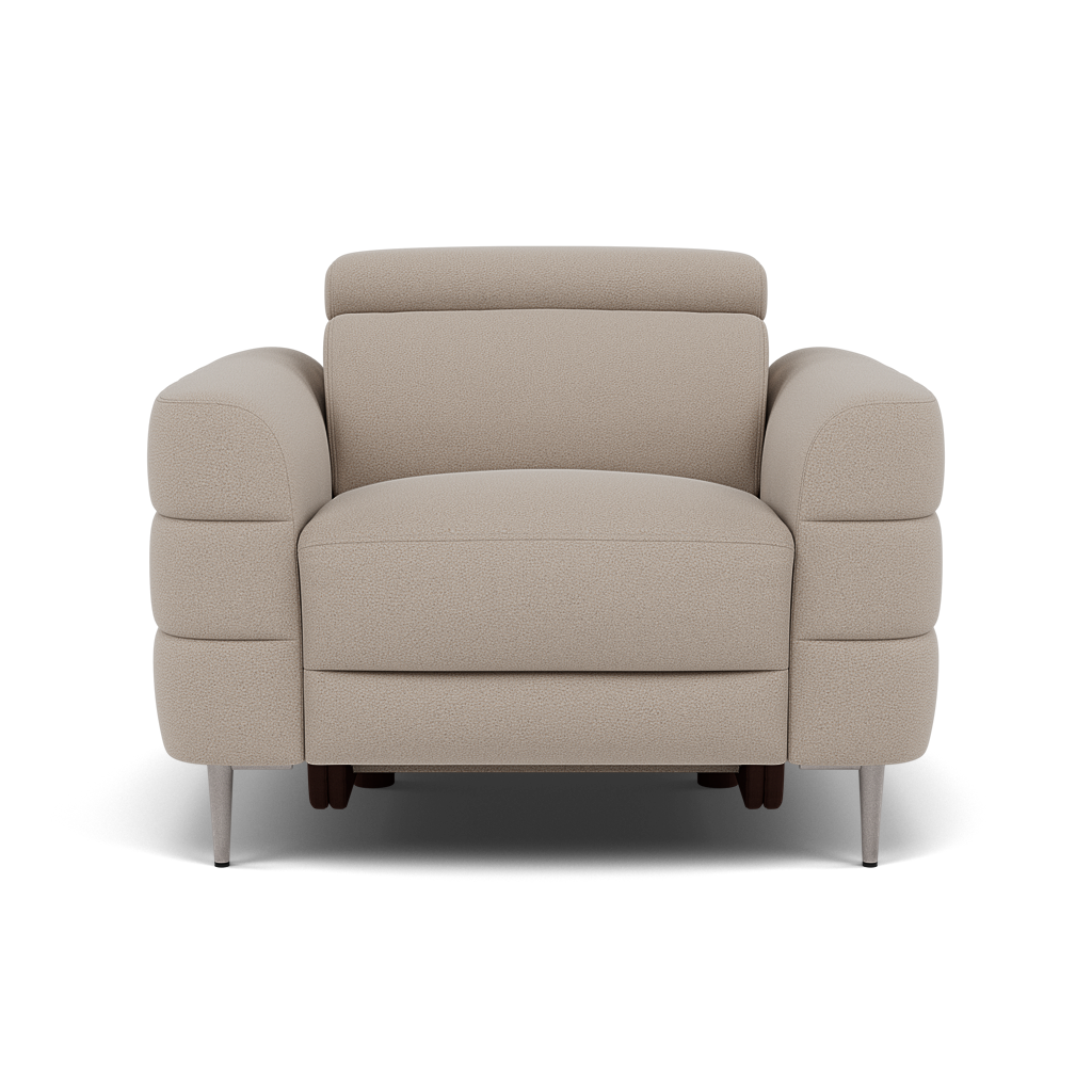 Hoy Armchair - Chair Static W/Manual Headrest Fabric Armchairs Sterling Home 7 CU9101-5-UK Oxford Beige