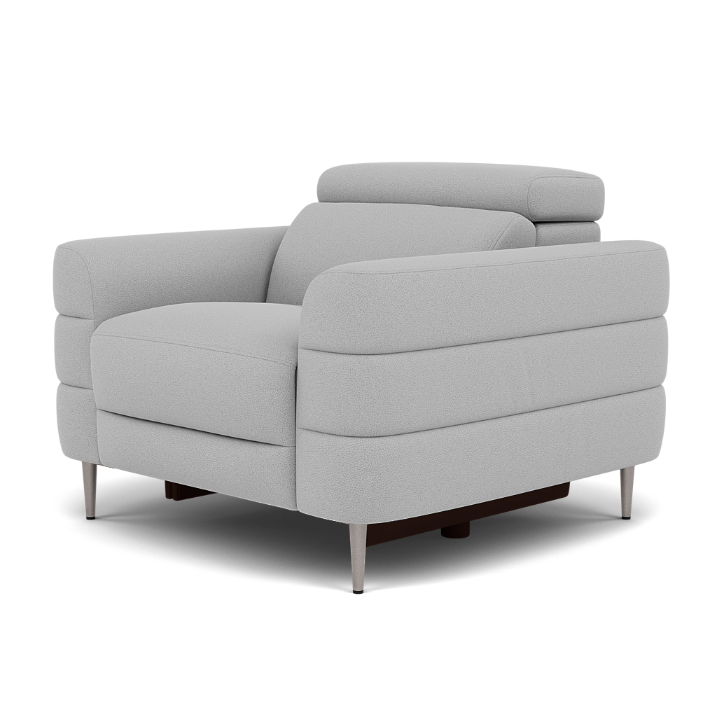 Hoy Armchair - Chair Static W/Manual Headrest Fabric — CU9102-5-UK Oxford Silver, gallery image 3
