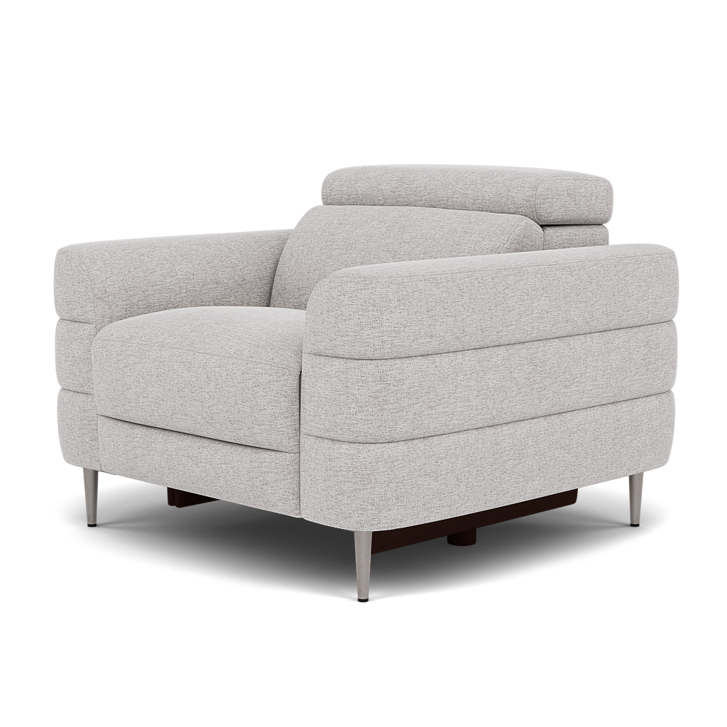 Hoy Armchair - Chair Static W/Manual Headrest Fabric — KB-1280-UK Darwin Silver, gallery image 3