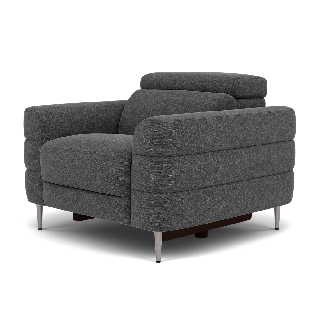 Hoy Armchair - Chair Static W/Manual Headrest Fabric — KB-1281-UK Darwin Charcoal, gallery image 3