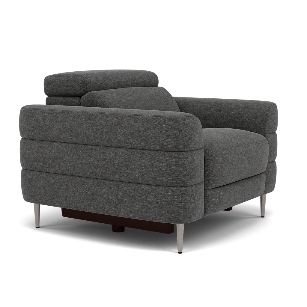 Hoy Armchair - Chair Static W/Manual Headrest Fabric — KB-1281-UK Darwin Charcoal, gallery image 1