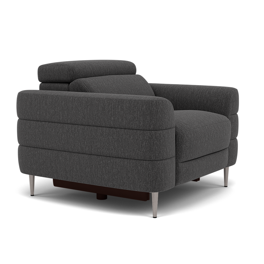 Hoy Armchair - Chair Static W/Manual Headrest Fabric — KB-1295-UK Amigo Coal, gallery image 1
