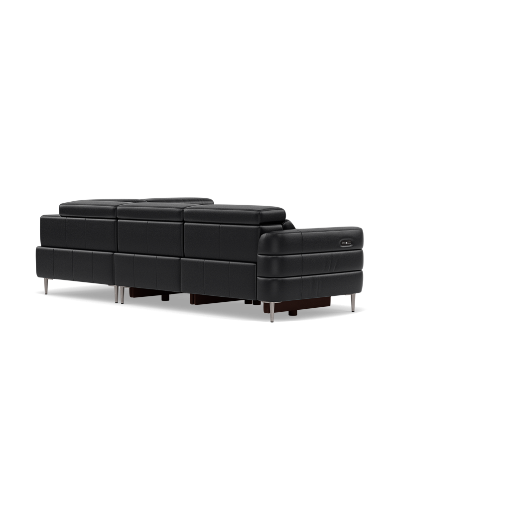 Hoy Corner Sofa - Combination 1 - Left Hand Facing Sofa Corner Group Cat M - Left Hand Facing — M5657 Melbourne Black, gallery image 2