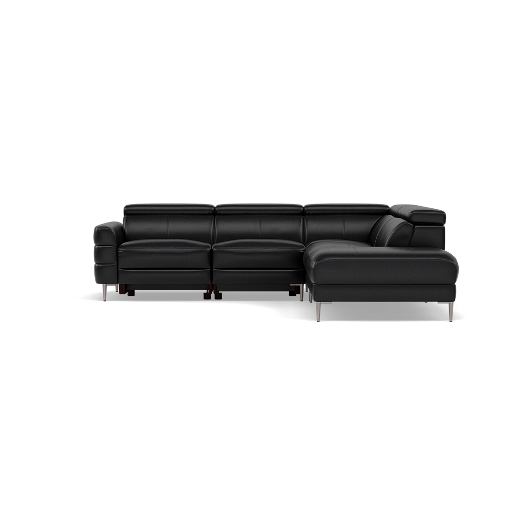 Hoy Corner Sofa - Combination 2 - Right Hand Facing Sofa Corner Group Cat M - Right Hand Facing — M5657 Melbourne Black, gallery image 3