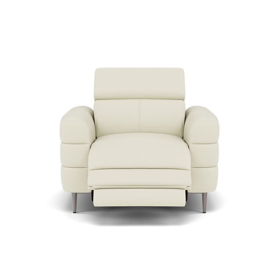 Hoy Recliner Armchair - Chair W/ Power Recliner W/ Manual Headrest Cat M - Power with Manual Headrest Sterling Home M5651 Melbourne White 2
