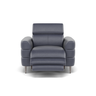 Hoy Recliner Armchair - Chair W/ Power Recliner W/ Manual Headrest Cat NL/O - Power with Manual Headrest Sterling Home 1 NL5100 New York Dark Blue