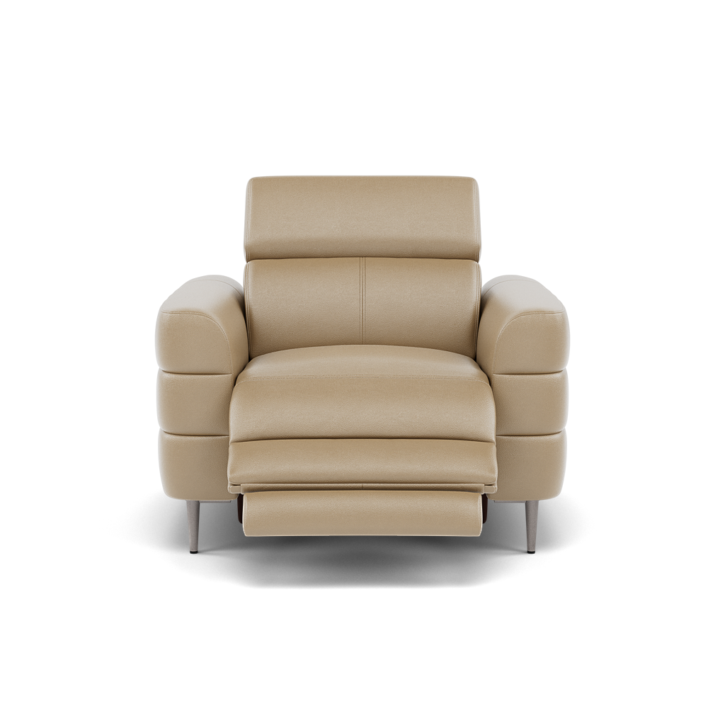 Hoy Recliner Armchair - Chair W/ Power Recliner W/ Manual Headrest Cat NL/O - Power with Manual Headrest Sterling Home 5 NL5103 New York Sand