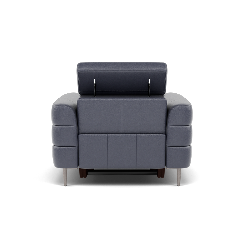 Hoy Recliner Armchair - Chair W/ Power Recliner W/ Manual Headrest Cat NL/O - Power with Manual Headrest — NL5100 New York Dark Blue, gallery image 2