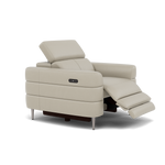 Hoy Recliner Armchair - Chair W/ Power Recliner W/ Manual Headrest Cat NL/O - Power with Manual Headrest — NL5115 New York Light Grey, gallery image 1
