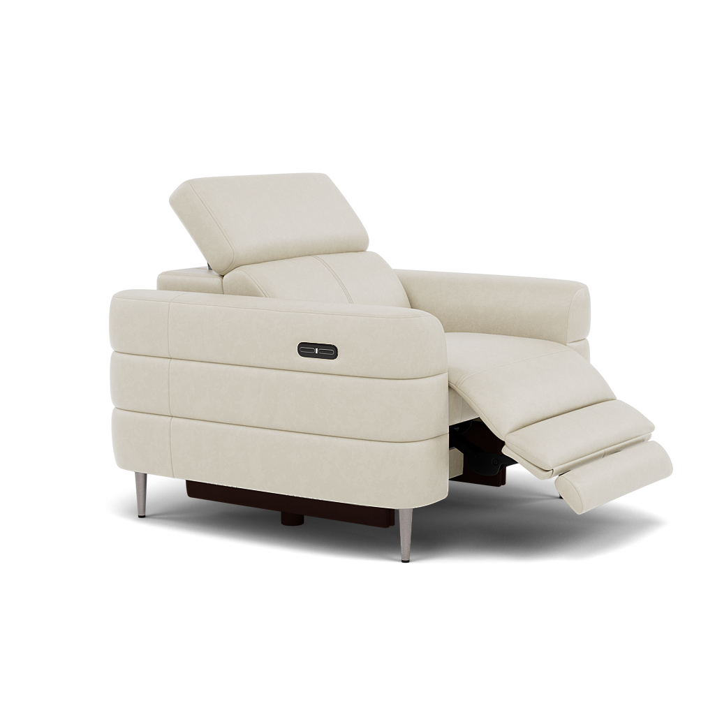 Hoy Recliner Armchair - Chair W/ Power Recliner W/ Manual Headrest Cat NL/O - Power with Manual Headrest — O7015 Oslo Light Grey, gallery image 1