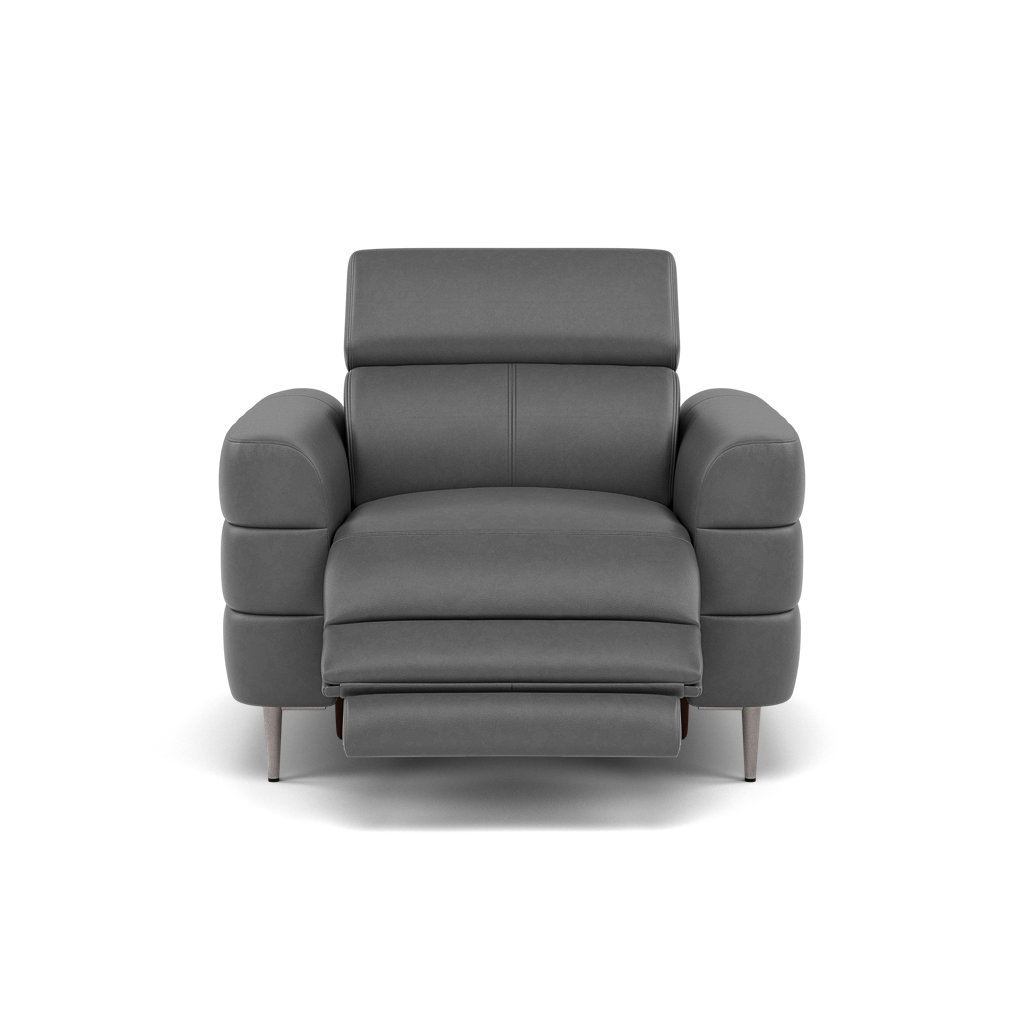 Hoy Recliner Armchair - Chair W/ Power Recliner W/ Manual Headrest Cat NL/O - Power with Manual Headrest Sterling Home 10 O7300 Orlando Dark Grey