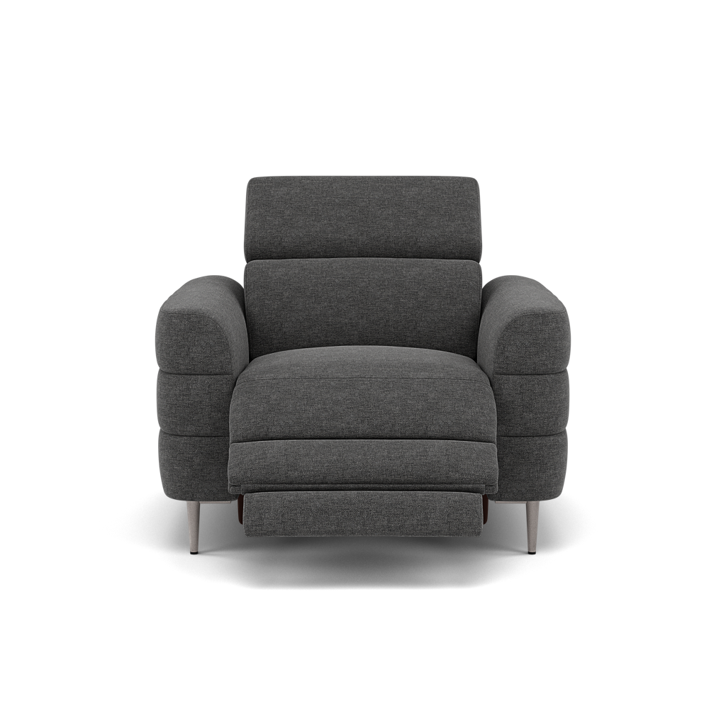 Hoy Recliner Armchair - Chair W/ Power Recliner W/ Manual Headrest Fabric - Power with Manual Headrest Armchairs Sterling Home 1 KB-1281-UK Darwin Charcoal