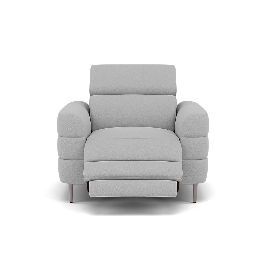 Hoy Recliner Armchair - Chair W/ Power Recliner W/ Manual Headrest Fabric - Power with Manual Headrest Armchairs Sterling Home 7 CU9102-5-UK Oxford Silver