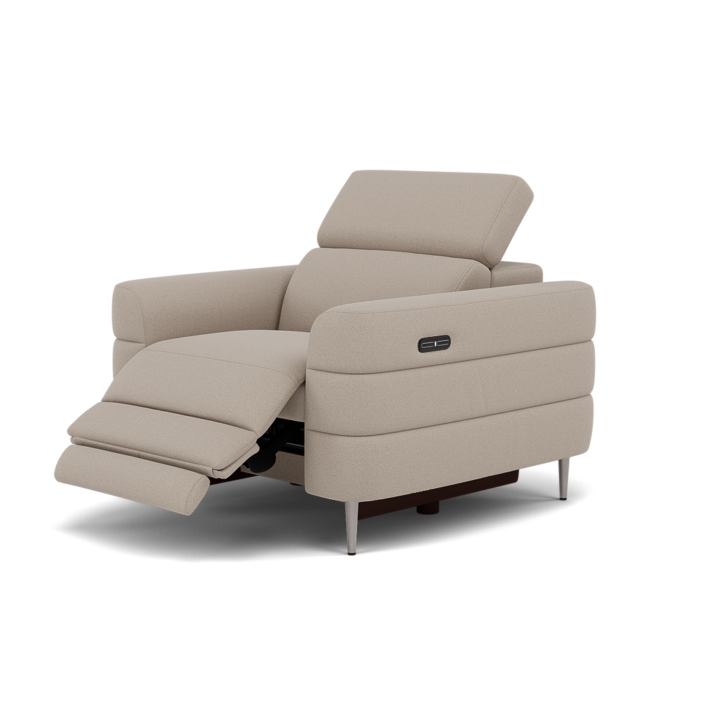 Hoy Recliner Armchair - Chair W/ Power Recliner W/ Manual Headrest Fabric - Power with Manual Headrest — CU9101-5-UK Oxford Beige, gallery image 3