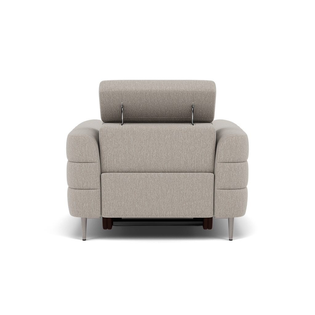 Hoy Recliner Armchair - Chair W/ Power Recliner W/ Manual Headrest Fabric - Power with Manual Headrest — KB-1292-UK Amigo Dove, gallery image 2