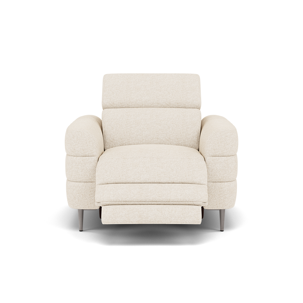 Hoy Recliner Armchair - Chair W/ Power Recliner W/ Manual Headrest Fabric - Power with Manual Headrest Armchairs Sterling Home 5 KB-1285-UK Darwin Ivory