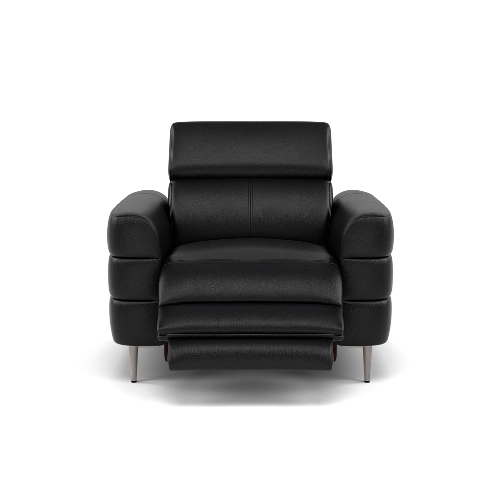 Hoy Recliner Armchair - Chair W/ Power Recliner W/ Power Headrest Cat M - Power with Power Headrest & USB Sterling Home 6 M5657 Melbourne Black