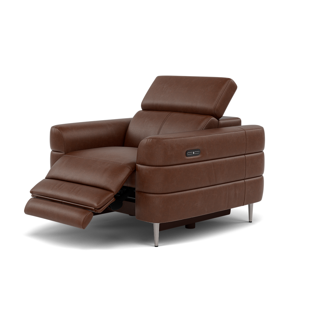 Hoy Recliner Armchair - Chair W/ Power Recliner W/ Power Headrest Cat M - Power with Power Headrest & USB — M1595 Monaco Coffee, gallery image 3