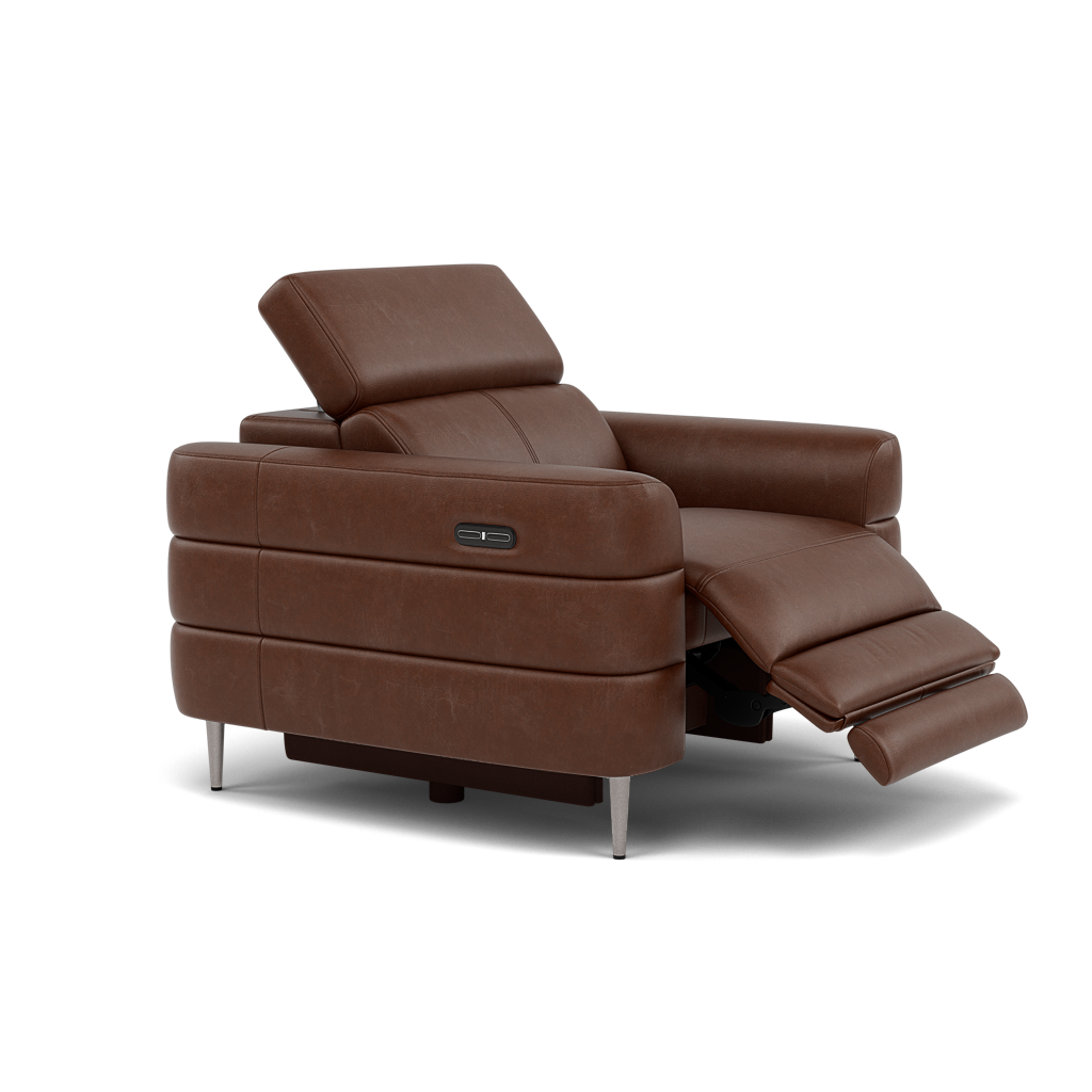 Hoy Recliner Armchair - Chair W/ Power Recliner W/ Power Headrest Cat M - Power with Power Headrest & USB — M1595 Monaco Coffee, gallery image 1