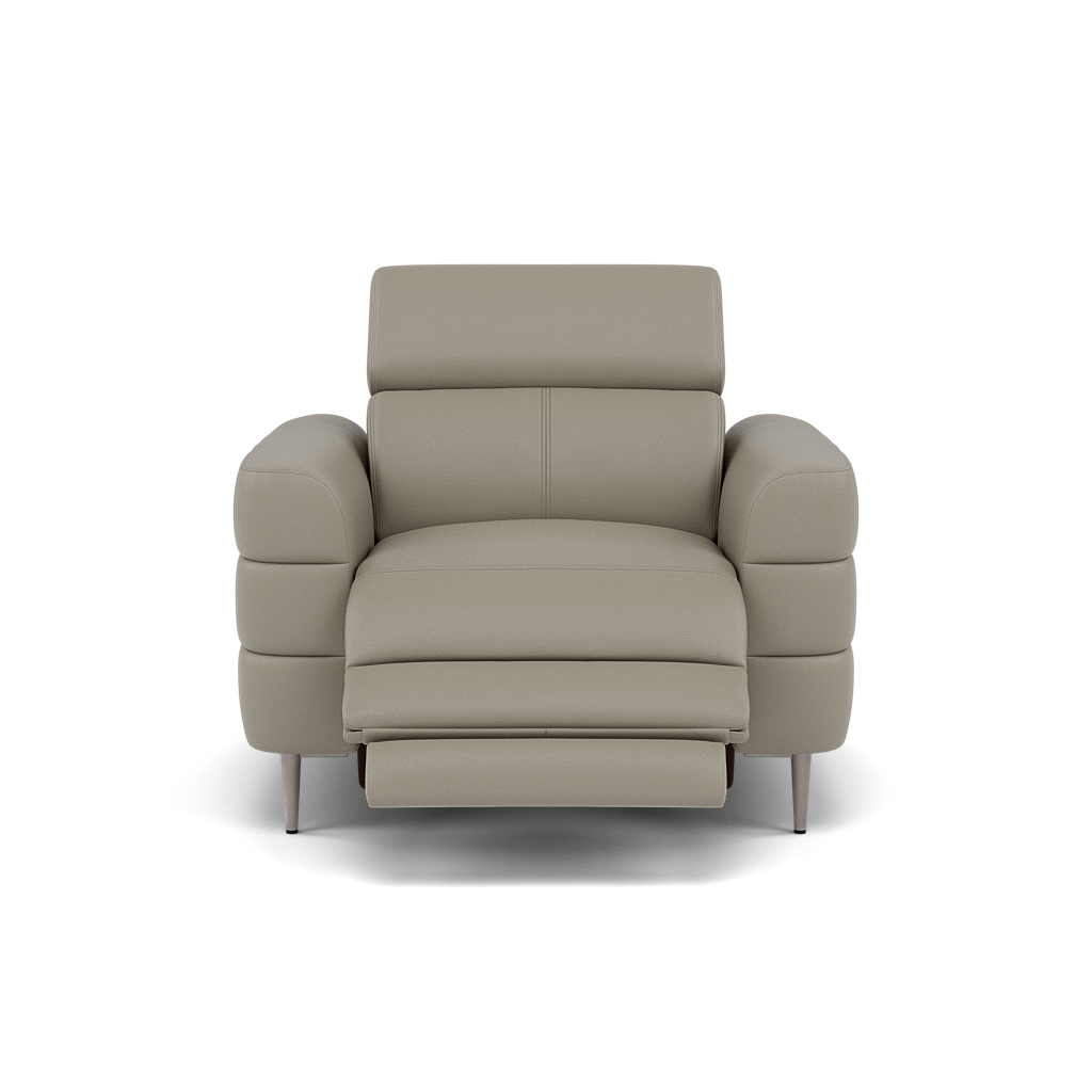 Hoy Recliner Armchair - Chair W/ Power Recliner W/ Power Headrest Cat M - Power with Power Headrest & USB Sterling Home 4 M5653 Melbourne Light Grey