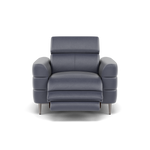 Hoy Recliner Armchair - Chair W/ Power Recliner W/ Power Headrest Cat NL/O - Power with Power Headrest & USB Sterling Home 1 NL5100 New York Dark Blue