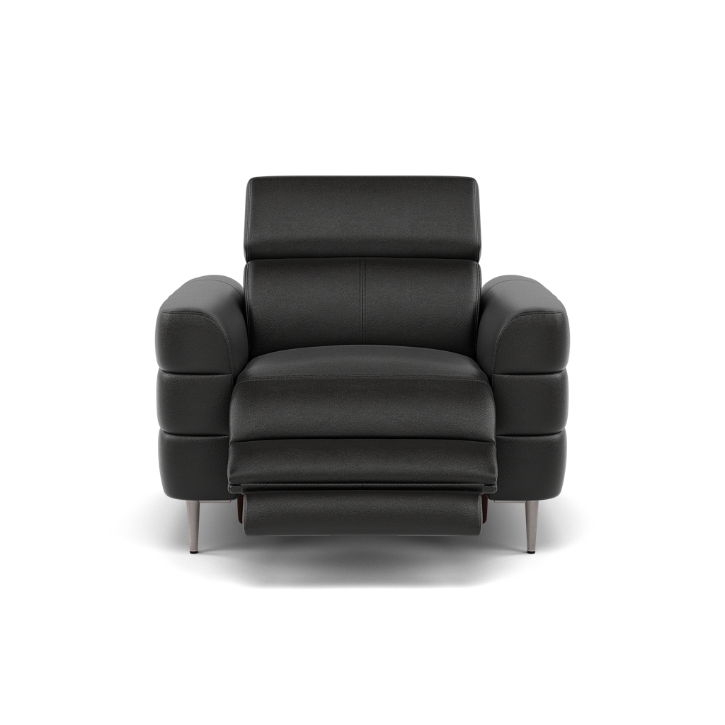 Hoy Recliner Armchair - Chair W/ Power Recliner W/ Power Headrest Cat NL/O - Power with Power Headrest & USB Sterling Home 6 NL5109 New York Midnight