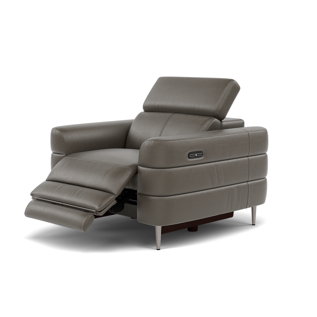 Hoy Recliner Armchair - Chair W/ Power Recliner W/ Power Headrest Cat NL/O - Power with Power Headrest & USB — NL5101 New York Anthkacite Grey, gallery image 3
