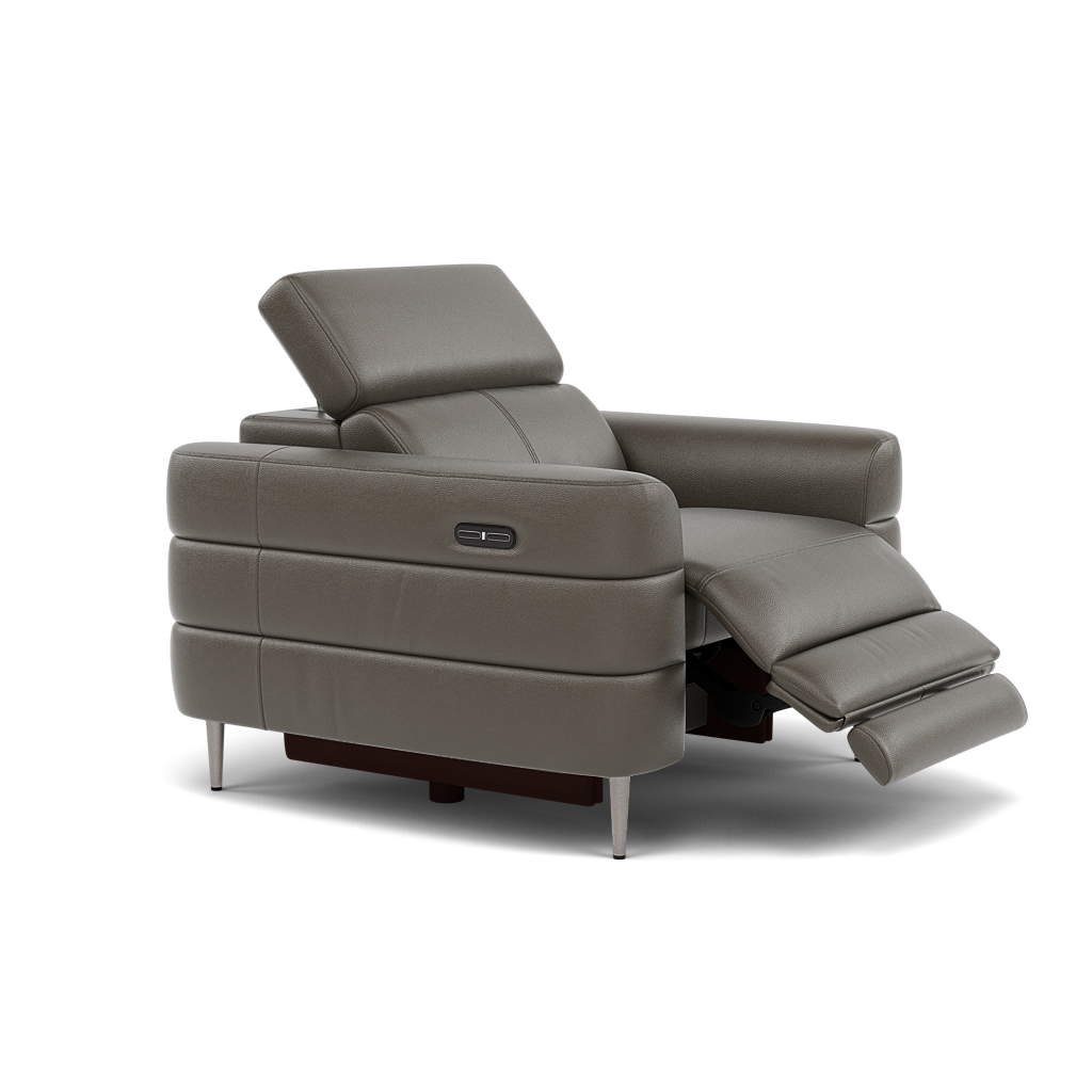 Hoy Recliner Armchair - Chair W/ Power Recliner W/ Power Headrest Cat NL/O - Power with Power Headrest & USB — NL5101 New York Anthkacite Grey, gallery image 1