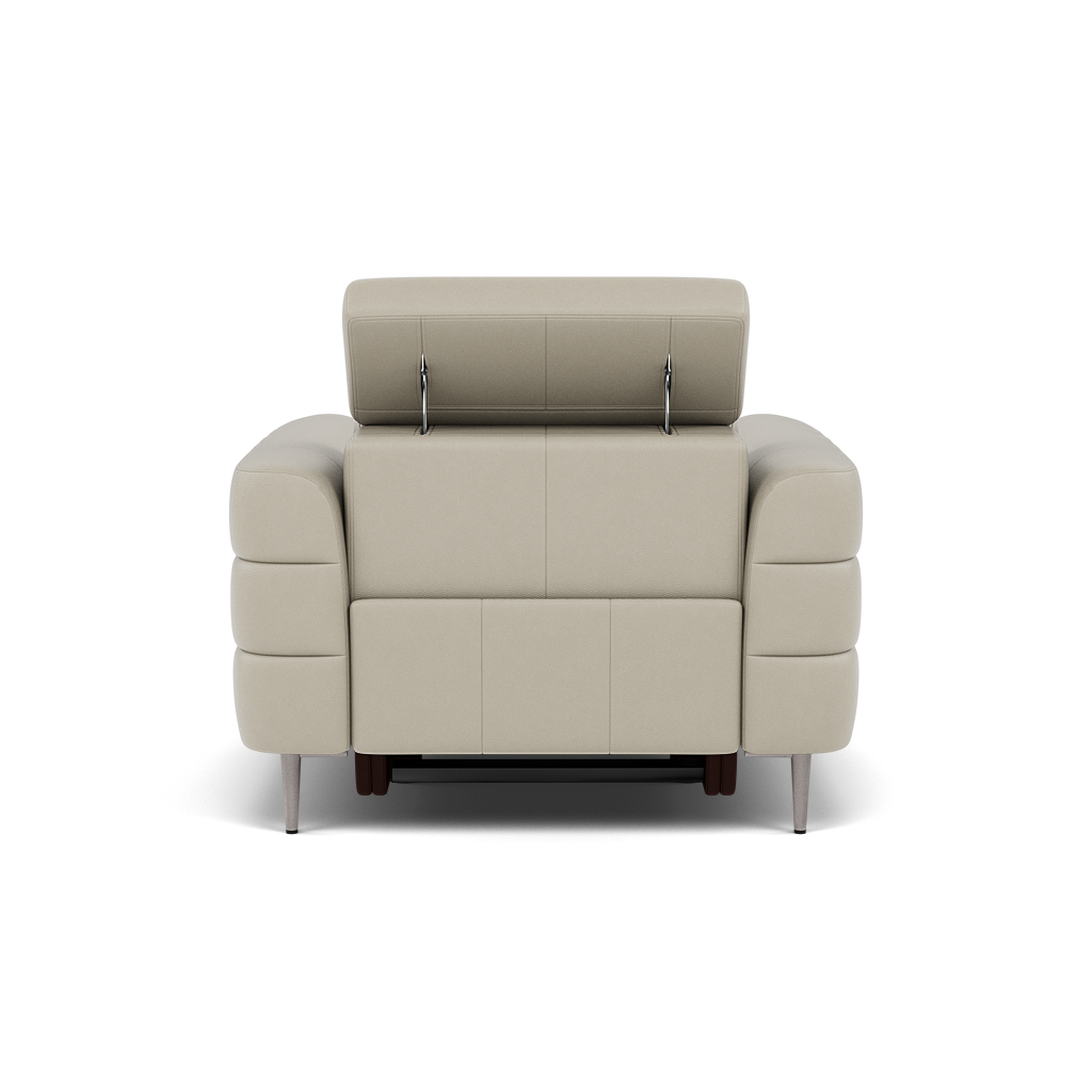 Hoy Recliner Armchair - Chair W/ Power Recliner W/ Power Headrest Cat NL/O - Power with Power Headrest & USB — NL5115 New York Light Grey, gallery image 2