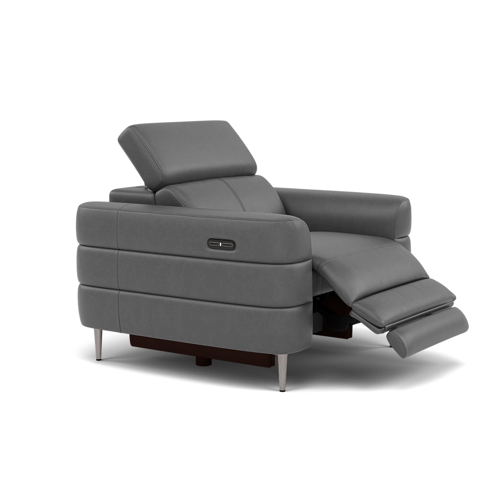 Hoy Recliner Armchair - Chair W/ Power Recliner W/ Power Headrest Cat NL/O - Power with Power Headrest & USB — O7300 Orlando Dark Grey, gallery image 1