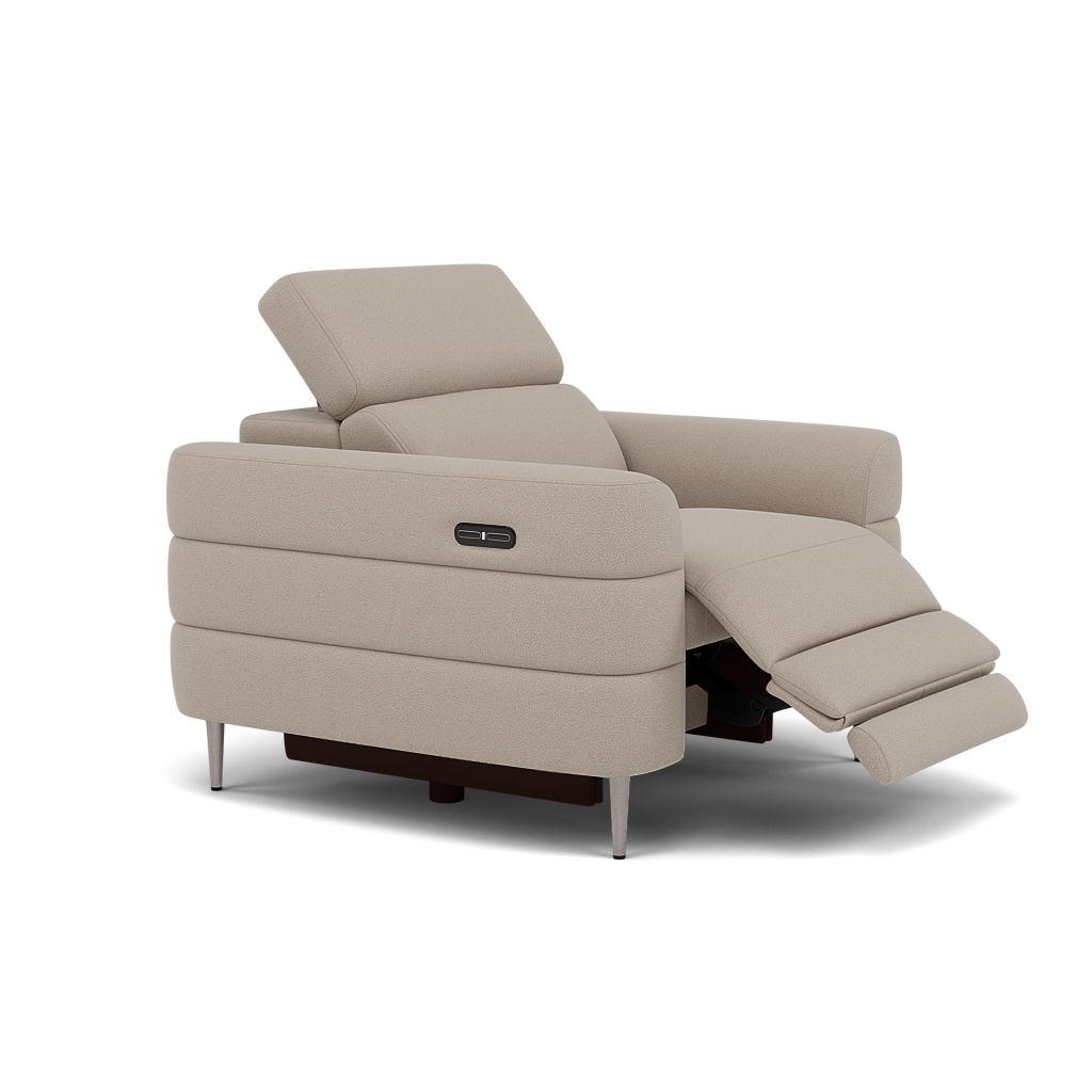 Hoy Recliner Armchair - Chair W/ Power Recliner W/ Power Headrest Fabric - Power with Power Headrest & USB — CU9101-5-UK Oxford Beige, gallery image 1