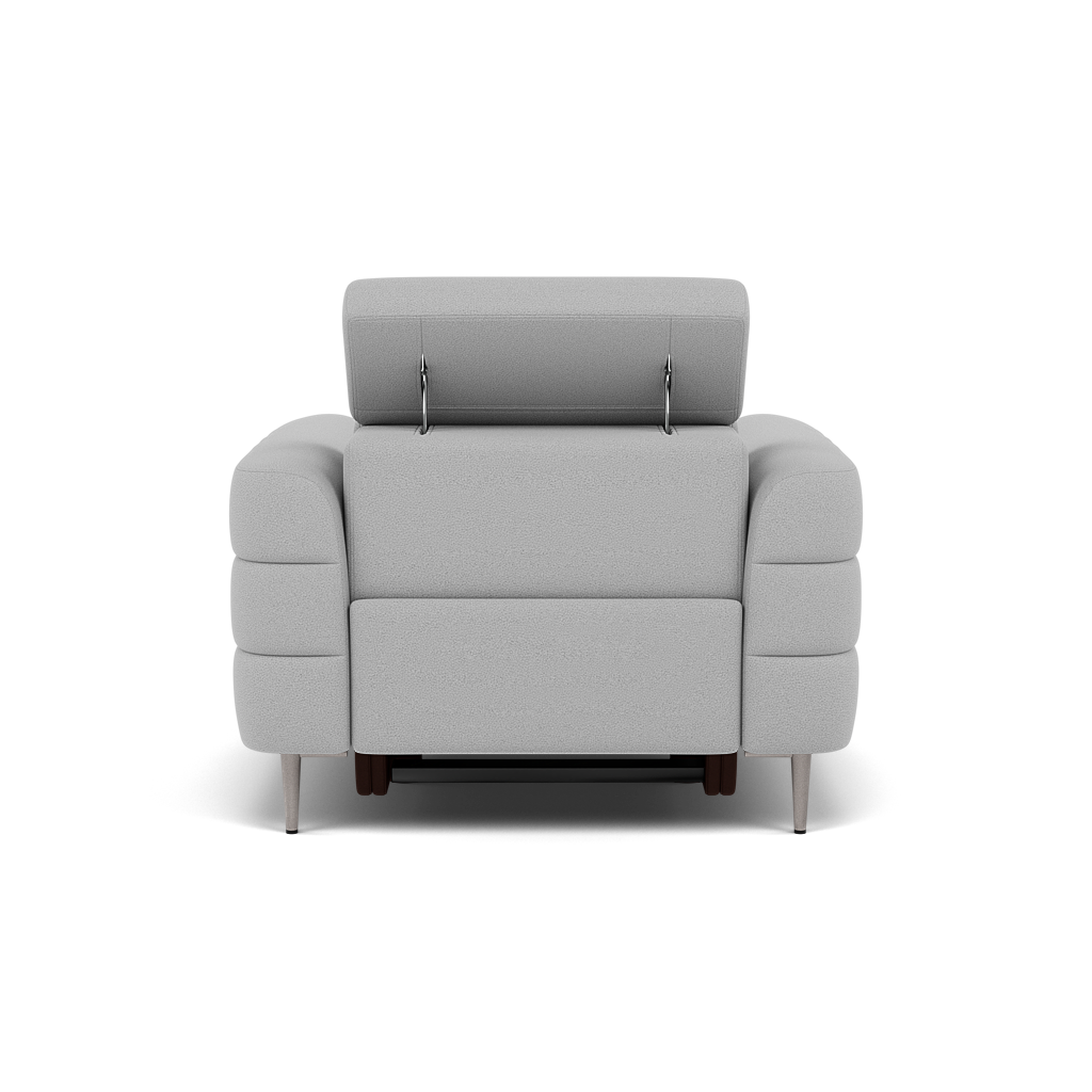 Hoy Recliner Armchair - Chair W/ Power Recliner W/ Power Headrest Fabric - Power with Power Headrest & USB — CU9102-5-UK Oxford Silver, gallery image 2