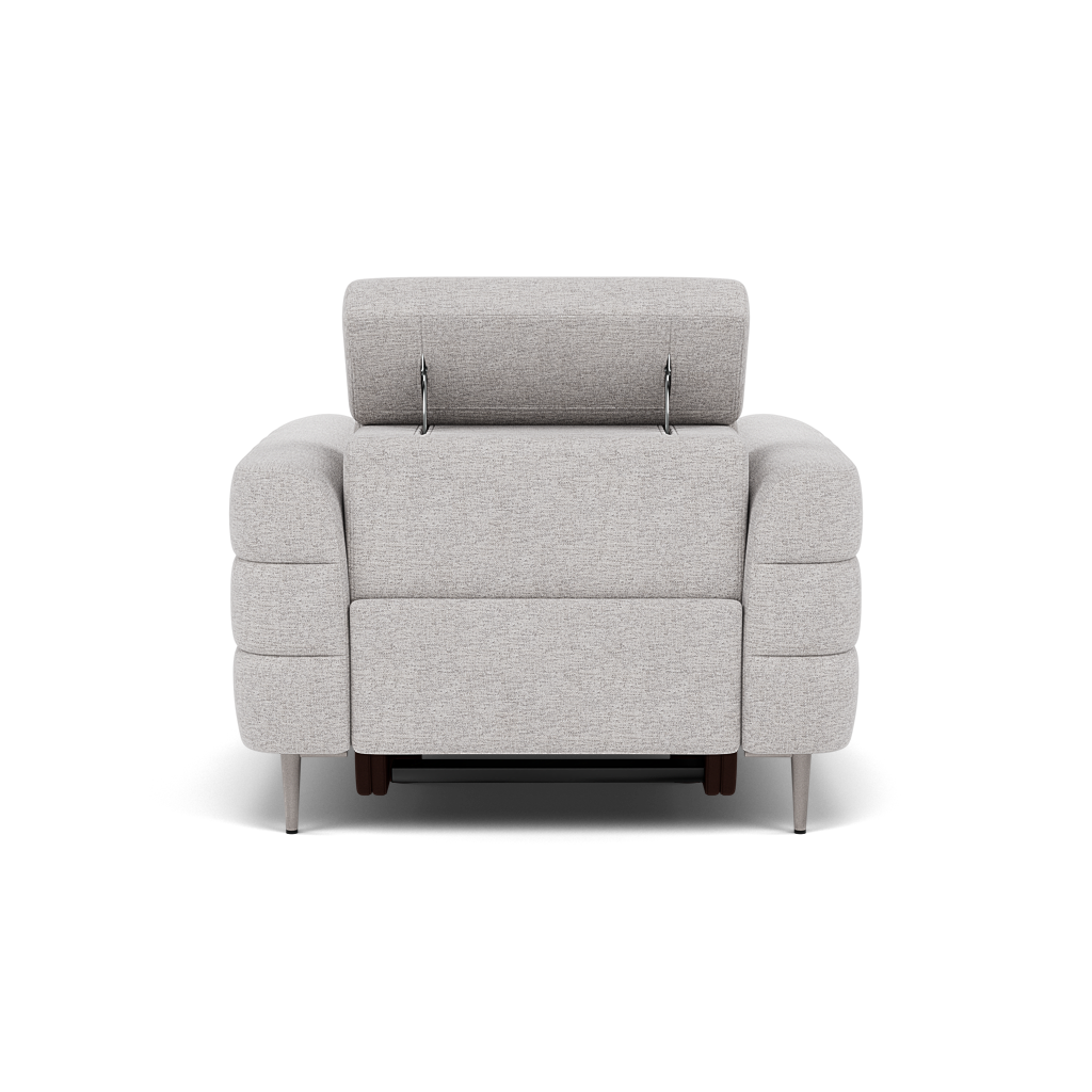 Hoy Recliner Armchair - Chair W/ Power Recliner W/ Power Headrest Fabric - Power with Power Headrest & USB — KB-1280-UK Darwin Silver, gallery image 2